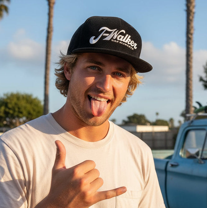 90’s script corduroy hat￼