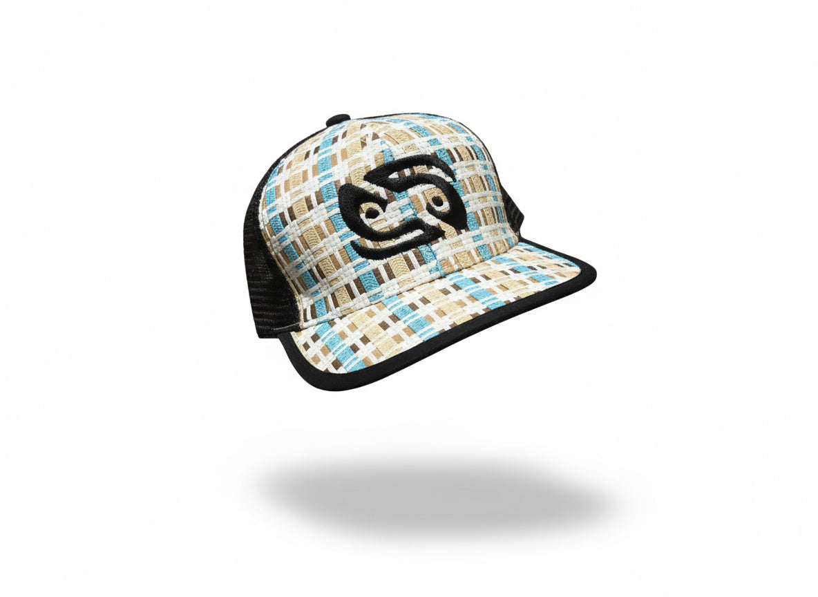 straw woven trucker hat