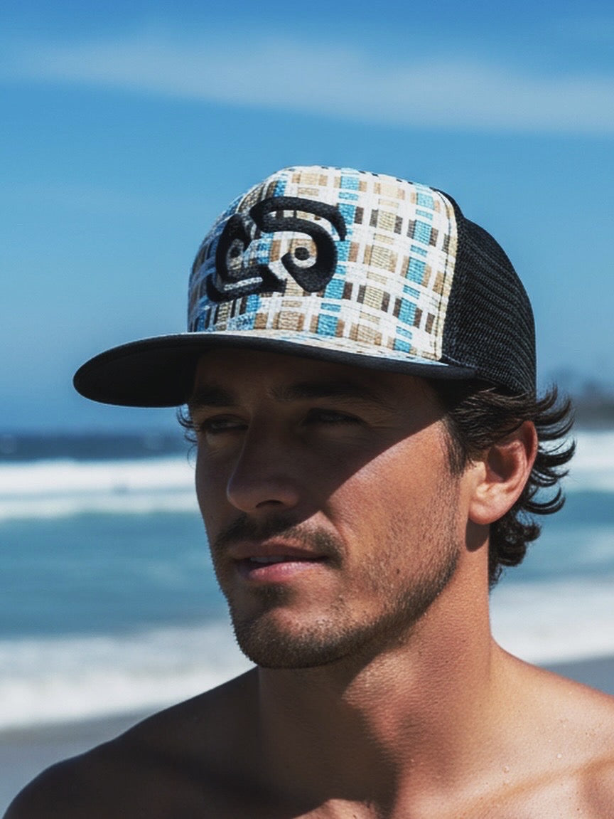 straw woven trucker hat