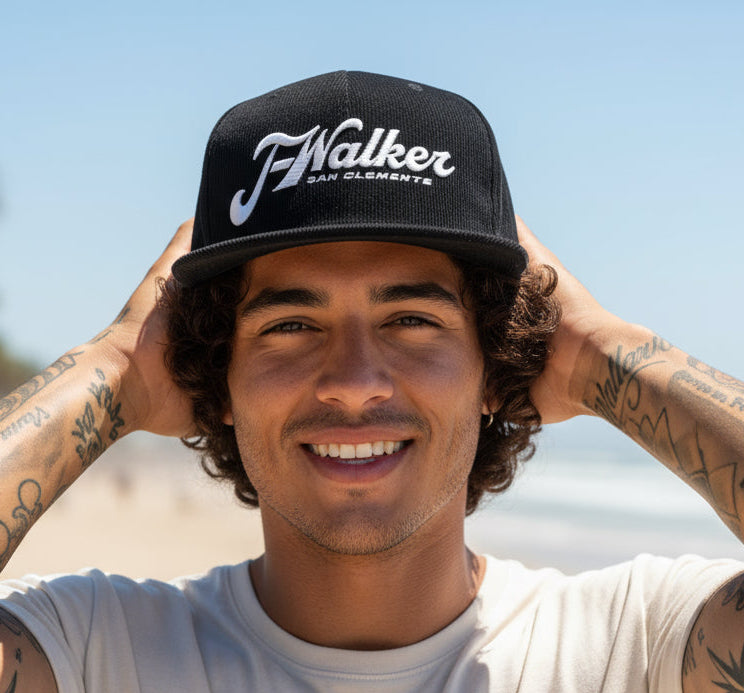 90’s script corduroy hat￼